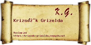 Krizsák Grizelda névjegykártya
